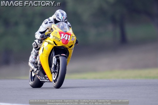 2009-09-26 Imola 3702 Acque minerali - Superstock 1000 - Qualifying Practice - Gabriele Perri - Honda CBR1000RR